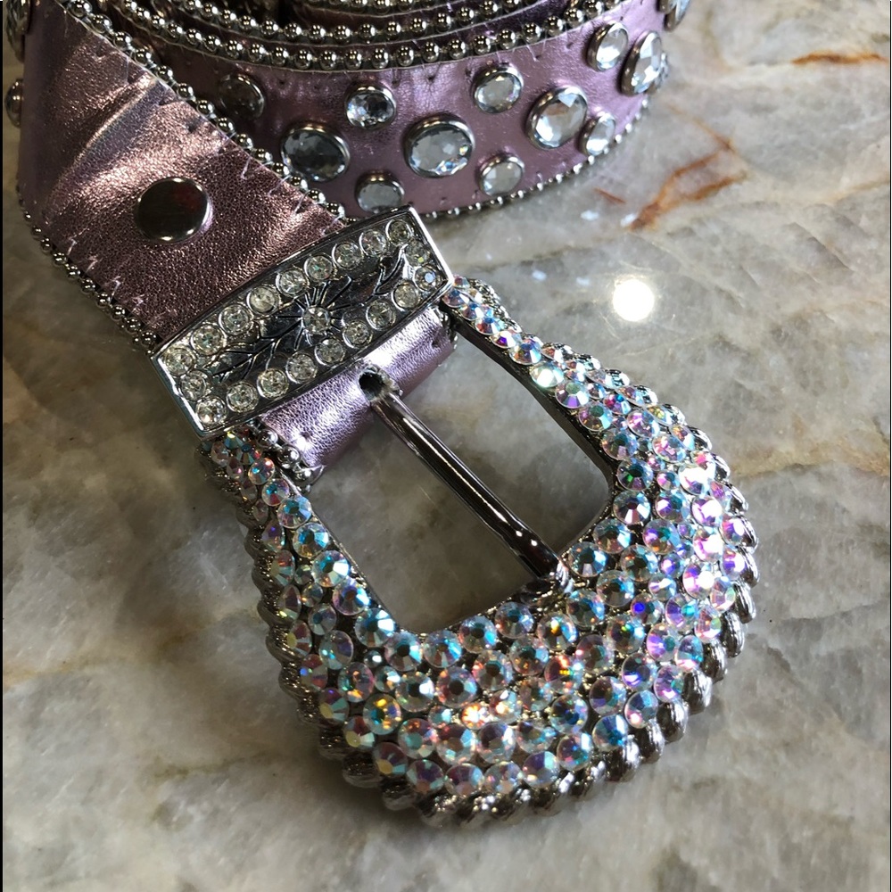 Pink / silver rhinestone belt in size small-medium